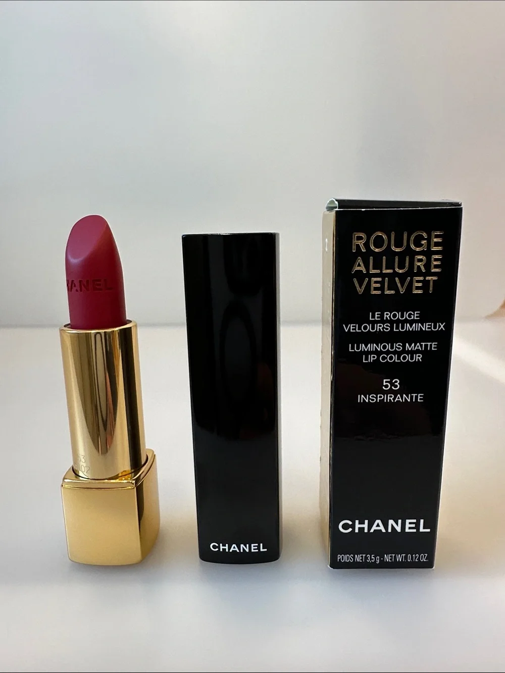 NWT CHANEL Rouge Allure Velvet Lipstick #53 Inspirante Luminous Matte - Picture 1 of 10